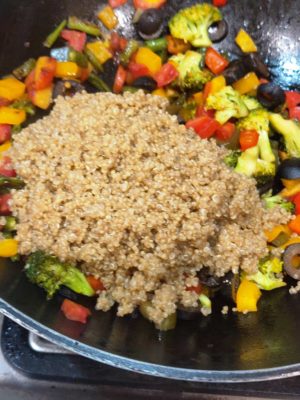Add boiled Quinoa 