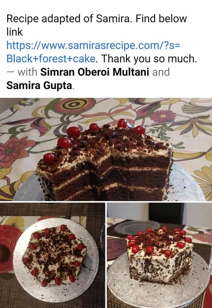 Black Forest Cake Samira S Recipe Diary