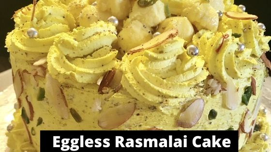Eggless Rasmalai Cake Recipe With Whole Wheat