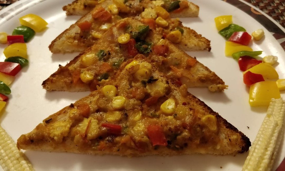 Healthy  Bread Pizza Without Cheese