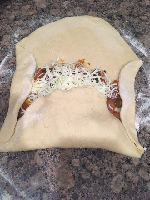 Making stuffed bread