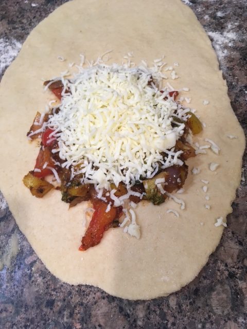 Making stuffed bread