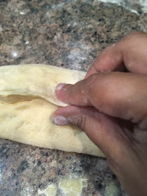 Making stuffed bread