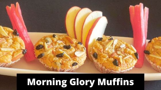 Eggless Carrot Apple and Oat Muffins
