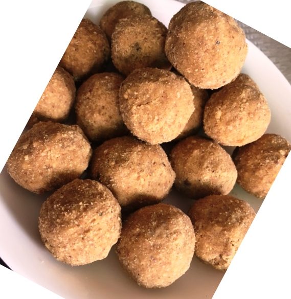 Besan Ladoo with jaggery