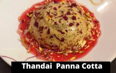 Thandai Panna Cotta With Agar Agar For Holi