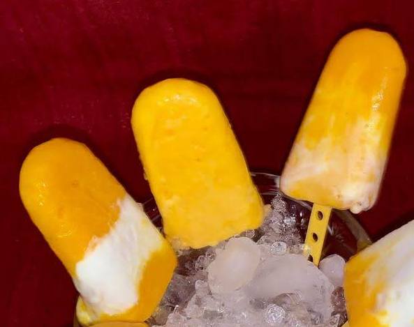 Guilt-Free Mango Yogurt Lollies | Mango Popsicle recipe