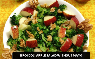 Broccoli Salad Recipe with Apple & Walnuts | Vegetarian