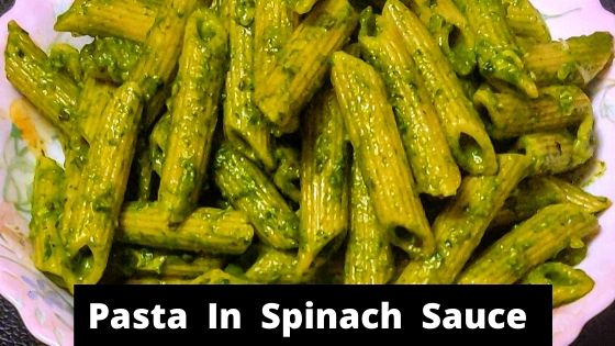 Spinach sauce pasta