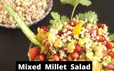 Mixed Millet Salad With Green Chutney Dressing