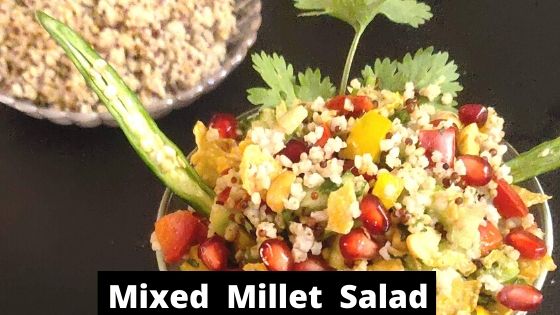 Mixed Millet Salad With Green Chutney Dressing