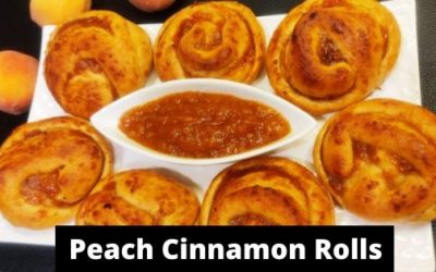 Vegan Peach Cinnamon Rolls