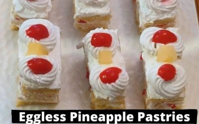 Eggless Pineapple Pastry Recipe